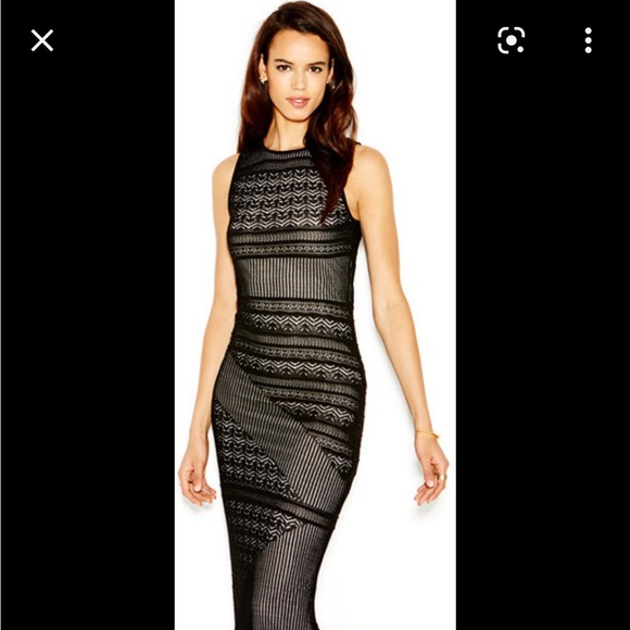 Rachel Rachel Roy long black mesh crochet dress - Picture 1 of 2